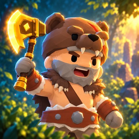 Barbarian with a golden axe